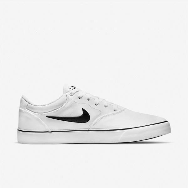 Nike SB Chron 2 Canvas Men's Skate Shoes White / Black | NK407NGJ