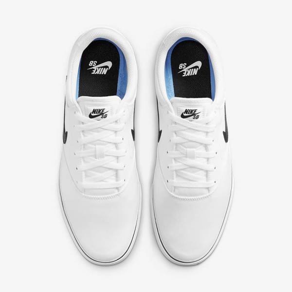 Nike SB Chron 2 Canvas Men's Skate Shoes White / Black | NK407NGJ