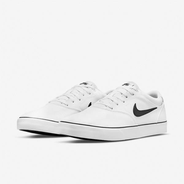 Nike SB Chron 2 Canvas Men's Skate Shoes White / Black | NK407NGJ