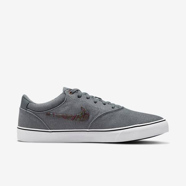 Nike SB Chron 2 Canvas Premium Men's Skate Shoes Grey / White | NK345FCK