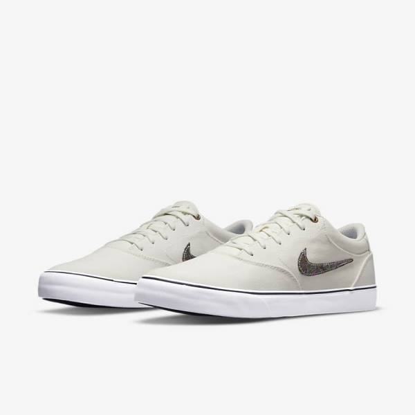 Nike SB Chron 2 Canvas Premium Women's Skate Shoes Grey / Green | NK836SVK