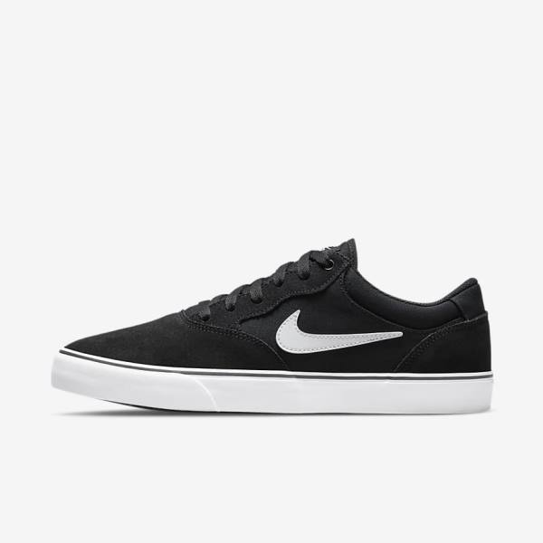 Nike SB Chron 2 Men\'s Skate Shoes Black / White | NK315BJC