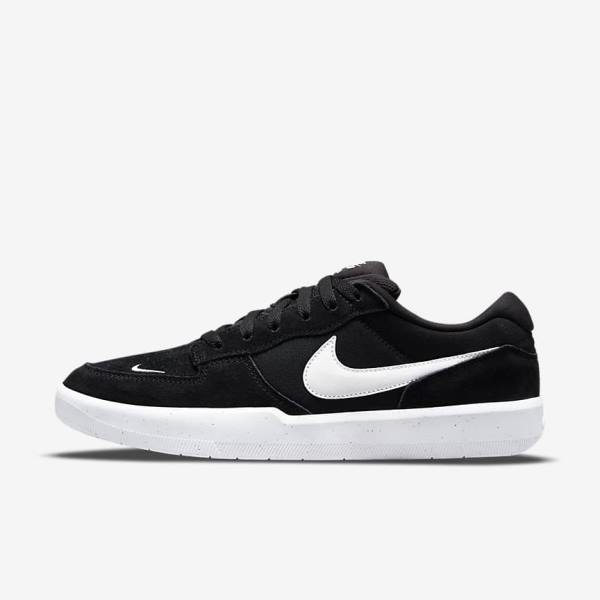 Nike SB Force 58 Men\'s Skate Shoes Black / White | NK192PVJ