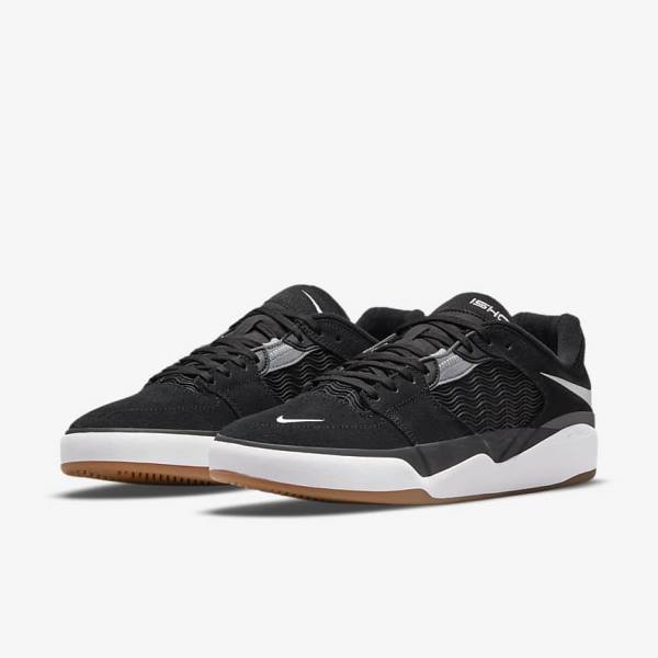 Nike SB Ishod Wair Men's Skate Shoes Black / Dark Grey / White | NK903QLP