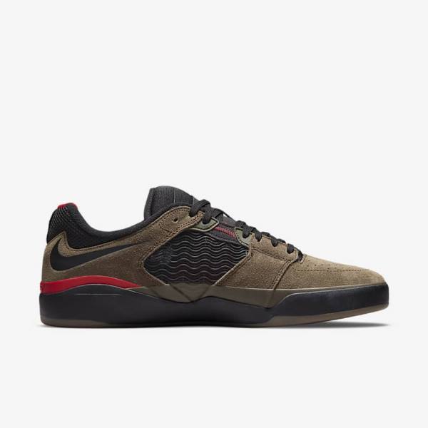 Nike SB Ishod Wair Men's Skate Shoes Light Olive / Light Olive / Red / Black | NK137UAJ