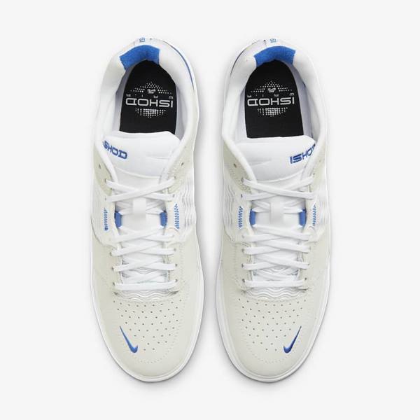 Nike SB Ishod Wair Men's Skate Shoes White / Royal / White | NK601LXE