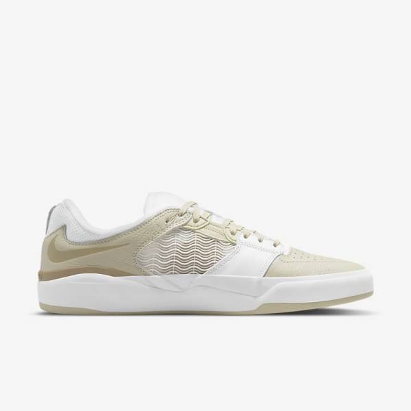 Nike SB Ishod Wair Premium Men's Skate Shoes Light Grey / White / Khaki | NK938JPF