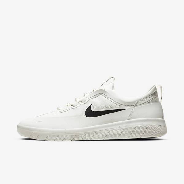 Nike SB Nyjah Free 2 Men\'s Skate Shoes White / Black | NK906IQJ