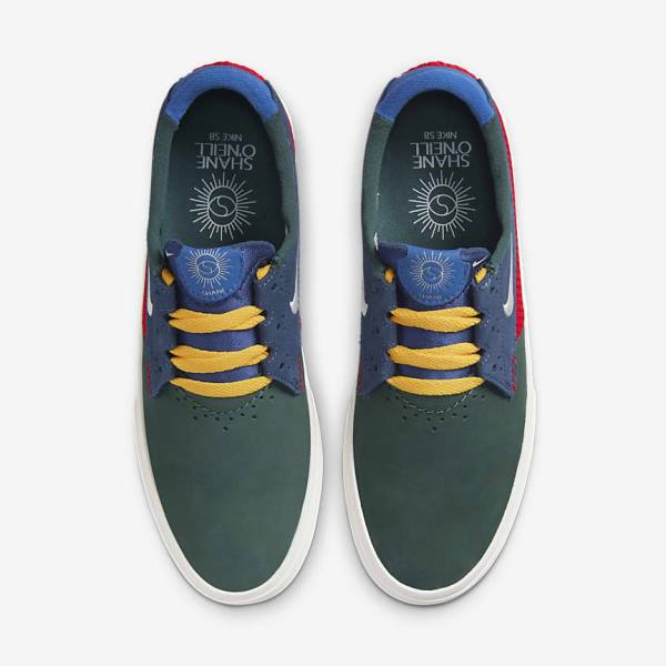 Nike SB Shane Men's Skate Shoes Green / Red / Navy | NK746QAZ