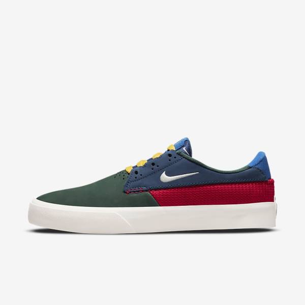 Nike SB Shane Men\'s Skate Shoes Green / Red / Navy | NK746QAZ