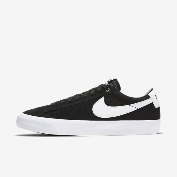 Nike SB Zoom Blazer Low Pro GT Men\'s Skate Shoes Black / Light Brown / White | NK240BQG