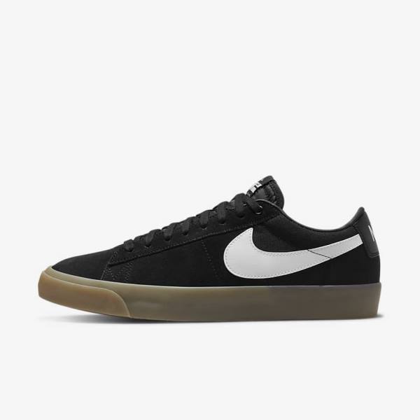 Nike SB Zoom Blazer Low Pro GT Men\'s Skate Shoes Black / White | NK659SRG