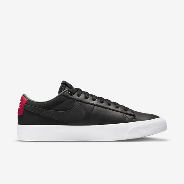 Nike SB Zoom Blazer Low Pro GT Premium Men's Skate Shoes Black / Red / Black | NK127VTD