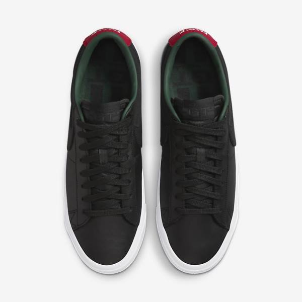 Nike SB Zoom Blazer Low Pro GT Premium Men's Skate Shoes Black / Red / Black | NK127VTD