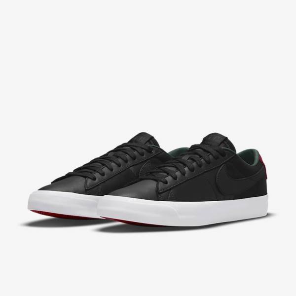 Nike SB Zoom Blazer Low Pro GT Premium Women's Skate Shoes Black / Red / Black | NK487NIX