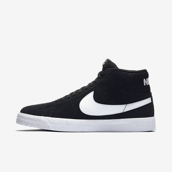 Nike SB Zoom Blazer Mid Men\'s Skate Shoes Black / White | NK965ASZ