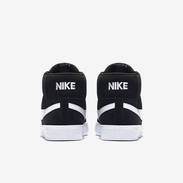 Nike SB Zoom Blazer Mid Men's Sneakers Black / White | NK325ZDC