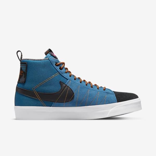 Nike SB Zoom Blazer Mid Premium Men's Skate Shoes Black | NK386WTK