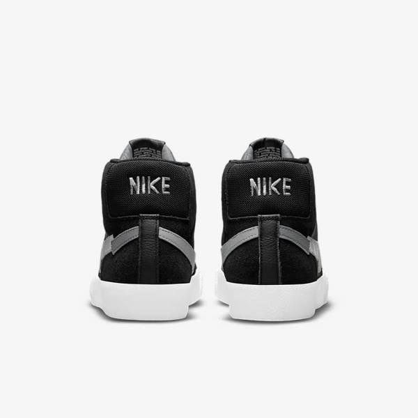 Nike SB Zoom Blazer Mid Premium Men's Skate Shoes Black / Grey / White | NK734SOB