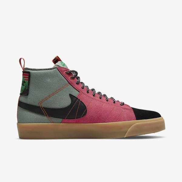 Nike SB Zoom Blazer Mid Premium Women's Skate Shoes White / Brown / Black | NK265DSZ