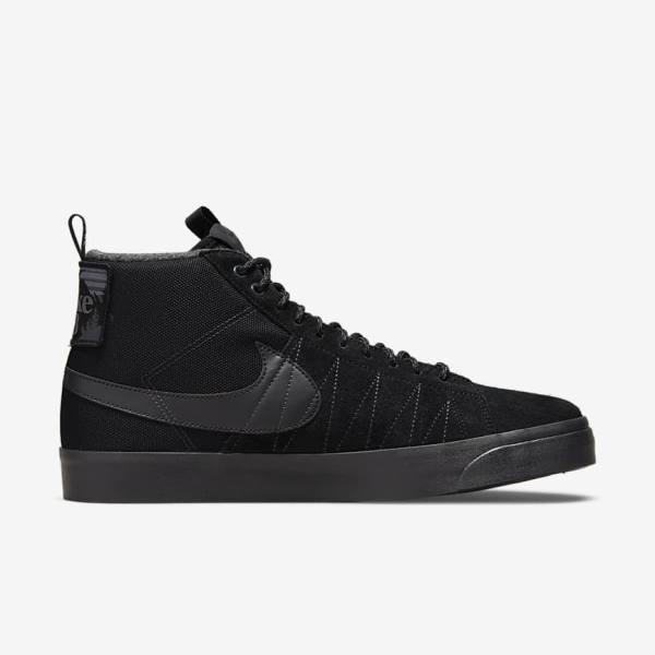 Nike SB Zoom Blazer Mid Premium Women's Skate Shoes Black / Dark Grey | NK971RYV