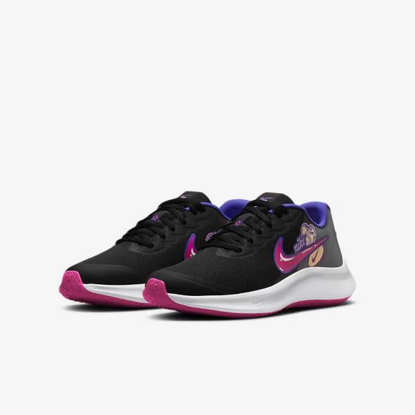 Nike Star Runner 3 SE Older Road Kids' Running Shoes Black / Pink | NK176FUM