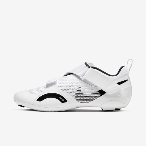 Nike SuperRep Cycle Indoor Cycling Men\'s Training Shoes White / Black | NK096JIC