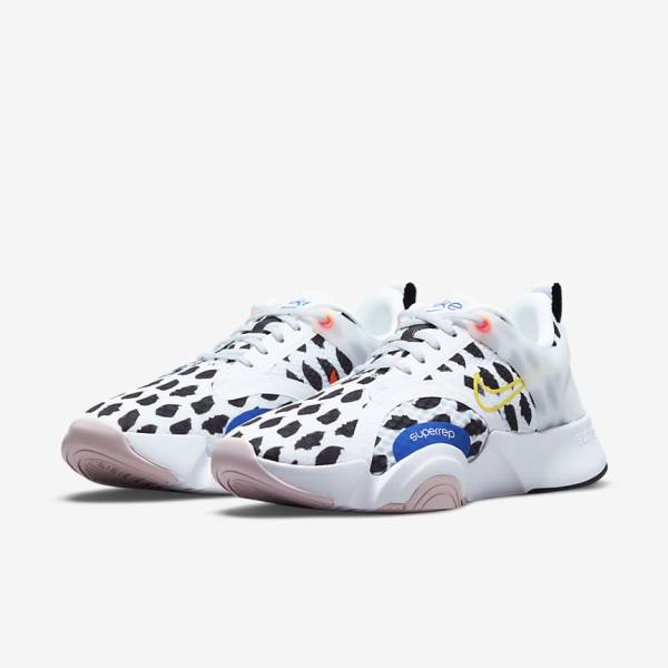 Nike SuperRep Go 2 Women's Training Shoes White / Black / Blue / Yellow | NK207CJV