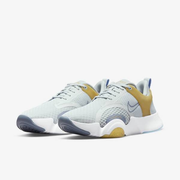 Nike SuperRep Go 2 Women's Training Shoes Platinum / Metal Gold / White | NK275EMD