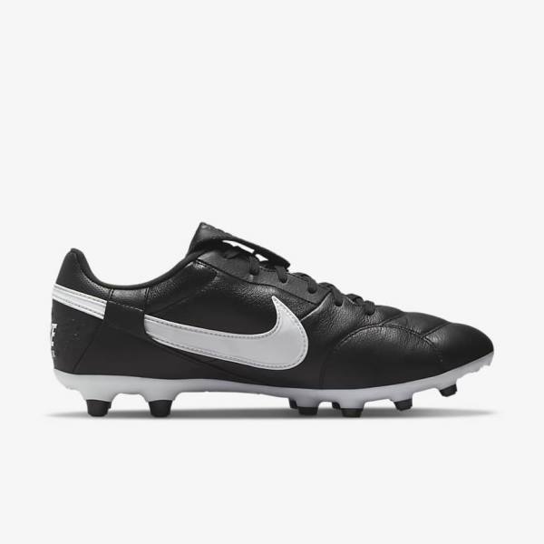 Nike The Premier 3 FG Firm-Grounds Men's Football Shoes Black / White | NK452NUL