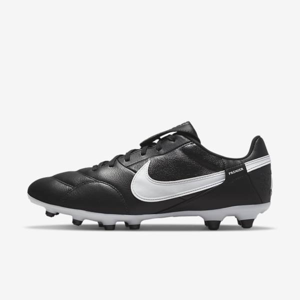 Nike The Premier 3 FG Firm-Grounds Men\'s Football Shoes Black / White | NK452NUL