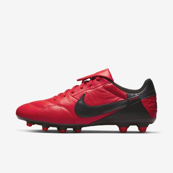 Nike The Premier 3 FG Firm-Grounds Men\'s Football Shoes Red / Black | NK783RWI