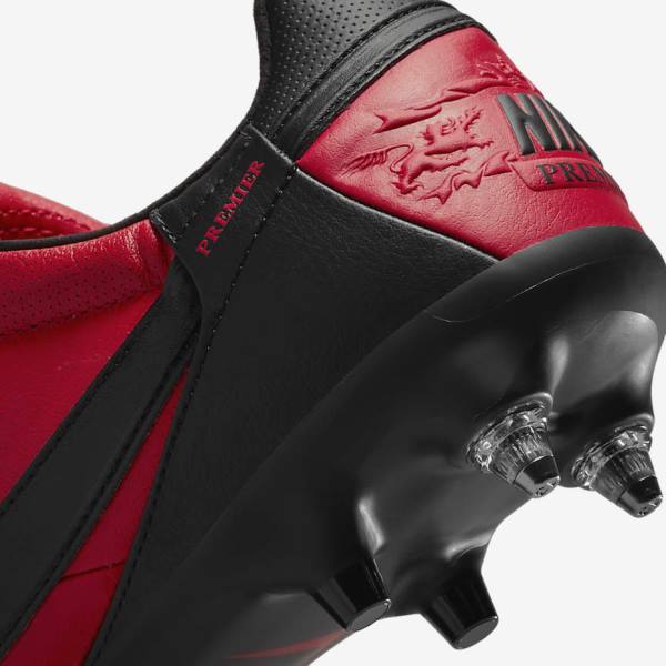 Nike The Premier 3 SG-PRO Anti-Clog Traction Soft-Ground Men's Football Shoes Red / Black | NK130BQS