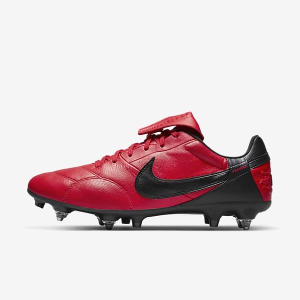 Nike The Premier 3 SG-PRO Anti-Clog Traction Soft-Ground Men\'s Football Shoes Red / Black | NK130BQS