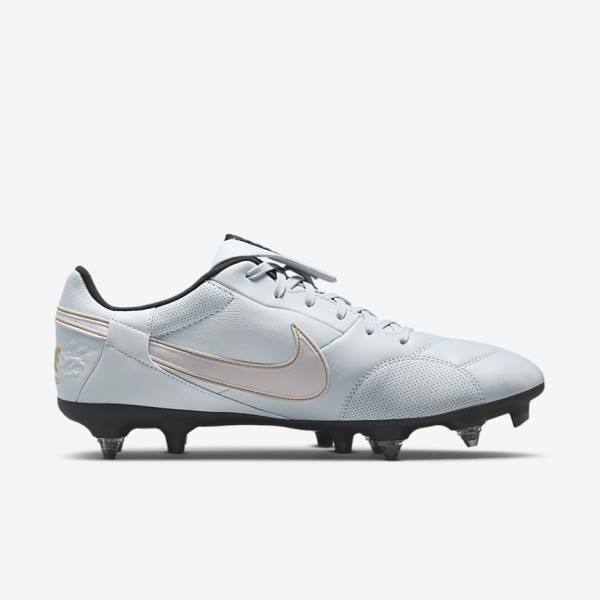 Nike The Premier 3 SG-PRO Anti-Clog Traction Soft-Ground Men's Football Shoes Platinum / Black / Metal Gold / White | NK413ZAY