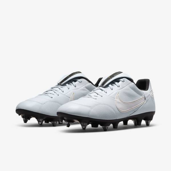 Nike The Premier 3 SG-PRO Anti-Clog Traction Soft-Ground Men's Football Shoes Platinum / Black / Metal Gold / White | NK413ZAY