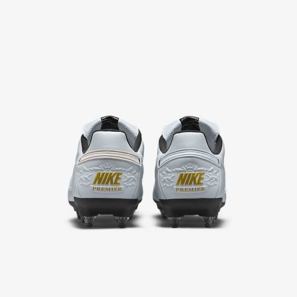 Nike The Premier 3 SG-PRO Anti-Clog Traction Soft-Ground Men's Football Shoes Platinum / Black / Metal Gold / White | NK413ZAY