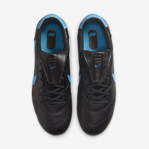 Nike The Premier 3 SG-PRO Anti-Clog Traction Soft-Ground Men's Football Shoes Black / Blue | NK485DQA