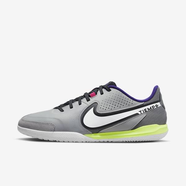 Nike Tiempo Legend 9 Academy IC Indoor-Court Women\'s Football Shoes Light Grey / White | NK215BJR