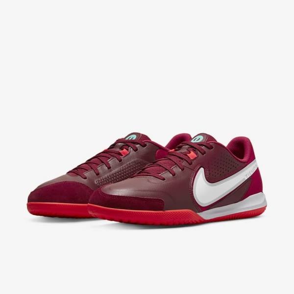 Nike Tiempo Legend 9 Academy IC Indoor-Court Men's Football Shoes Red / Light Red / White | NK456OMJ