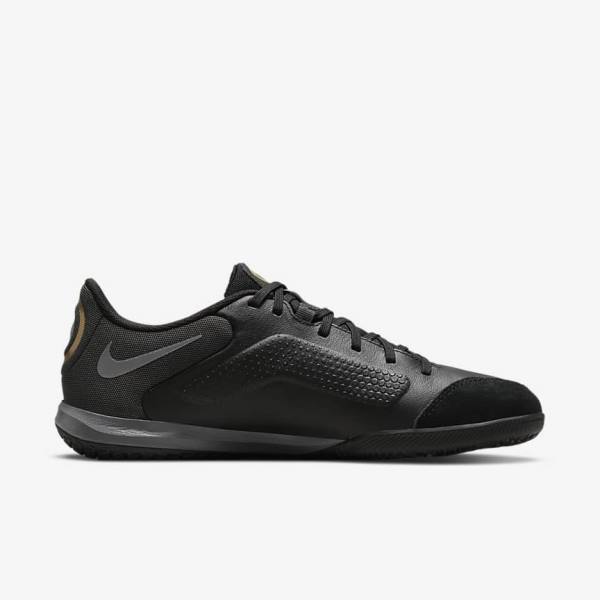 Nike Tiempo Legend 9 Academy IC Indoor-Court Women's Football Shoes Black / Dark Grey / Metal Gold / Black | NK479DBO