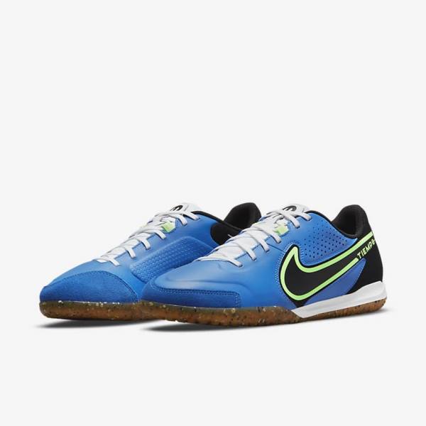 Nike Tiempo Legend 9 Academy IC Indoor-Court Men's Football Shoes Light Blue / Light Green / Brown / Black | NK820MIN