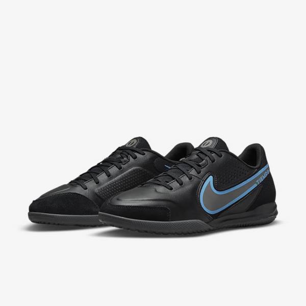 Nike Tiempo Legend 9 Academy IC Indoor-Court Men's Football Shoes Black / Grey | NK864QTJ