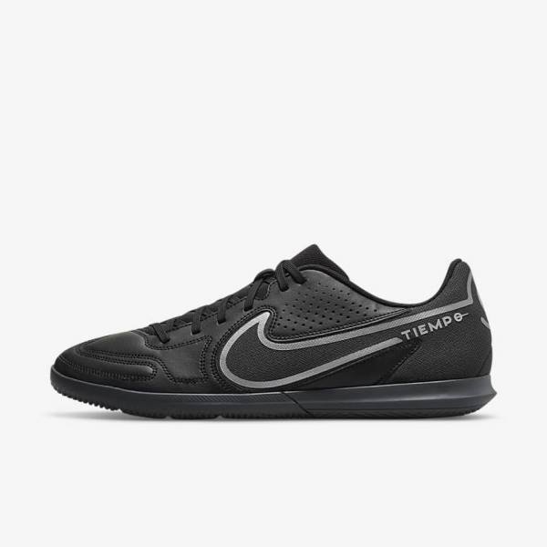 Nike Tiempo Legend 9 Club IC Indoor-Court Women\'s Football Shoes Black / Dark Grey | NK401IXQ