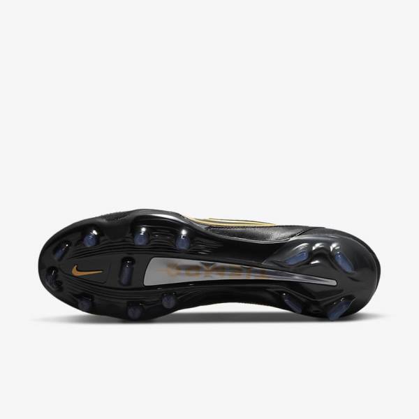 Nike Tiempo Legend 9 Elite FG Firm-Ground Women's Football Shoes Black / Dark Grey / Metal Gold / Metal Dark Grey | NK015JOT