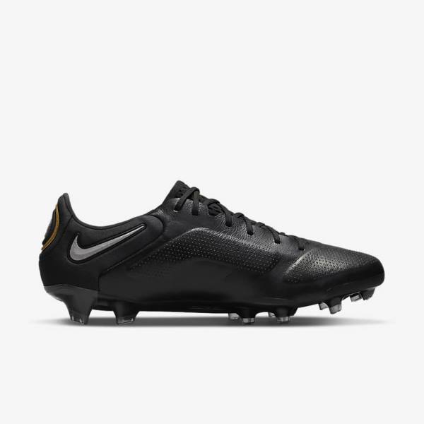 Nike Tiempo Legend 9 Elite FG Firm-Ground Women's Football Shoes Black / Dark Grey / Metal Gold / Metal Dark Grey | NK015JOT