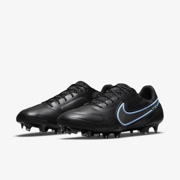 Nike Tiempo Legend 9 Elite FG Firm-Ground Men's Football Shoes Black / Grey | NK385EBH