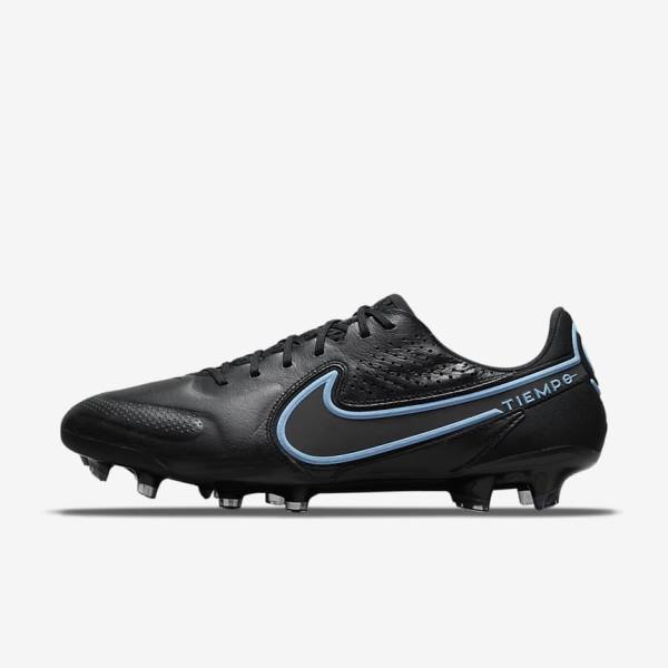 Nike Tiempo Legend 9 Elite FG Firm-Ground Men\'s Football Shoes Black / Grey | NK385EBH