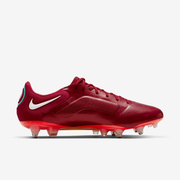 Nike Tiempo Legend 9 Elite SG-Pro AC Soft-Ground Women's Football Shoes Red / Light Red / White | NK690HCA