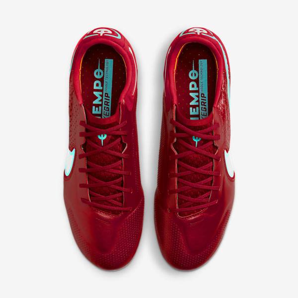 Nike Tiempo Legend 9 Elite SG-Pro AC Soft-Ground Women's Football Shoes Red / Light Red / White | NK690HCA